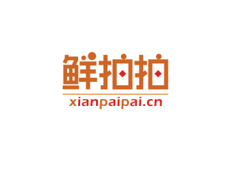 黄俊的鲜拍拍生鲜网购平台标志logo设计