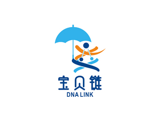 王仁宁的宝贝链基因检测logo设计