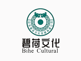 梁俊的碧荷文化传媒公司标志logo设计