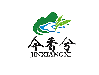 秦晓东的山水元素绿色农产品logo设计