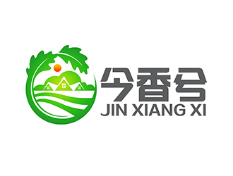 潘乐的山水元素绿色农产品logo设计