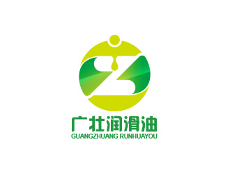 润滑油绿色负空间logo图标logo设计