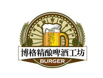 晓熹的博格精酿啤酒工坊负空间logo设计logo设计