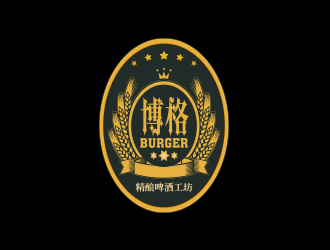 孙金泽的博格精酿啤酒工坊负空间logo设计logo设计