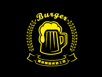 余亮亮的博格精酿啤酒工坊负空间logo设计logo设计