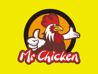 黄安悦的Mr Chicken炸鸡商标logo设计