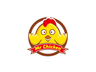 周金进的Mr Chicken炸鸡商标logo设计