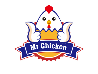 孙金泽的Mr Chicken炸鸡商标logo设计
