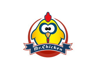 安冬的Mr Chicken炸鸡商标logo设计