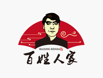 黄安悦的百姓人家特色水饺人物Logo设计logo设计