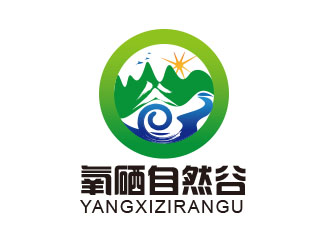朱红娟的氧硒自然谷山水风景logo设计