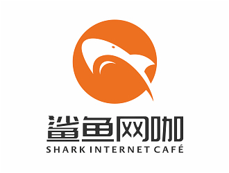 钟华的鲨鱼网咖logo设计