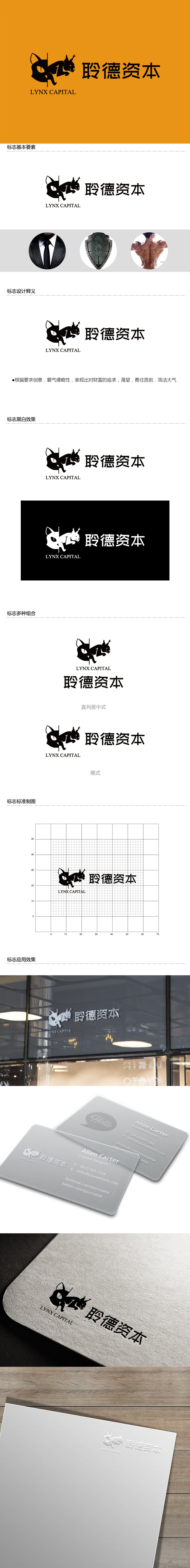 黄安悦的聆德资本（lynx capital）logo设计