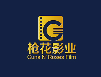 秦晓东的枪花影业logo设计