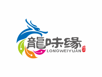龍味缘特色食品商标logo设计