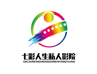 张俊的七彩人生私人影院logo设计