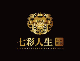孙金泽的七彩人生私人影院logo设计