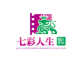 孙金泽的七彩人生私人影院logo设计