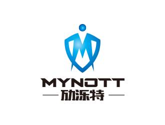 MNT（MYNOTT）汉字（劢泺特）文字变形的缩写logo设计