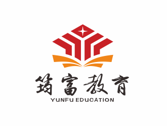 何嘉健的筠富教育Logo设计logo设计