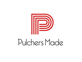 吴晓伟的Pulchers Made英文线条日用品品牌logologo设计