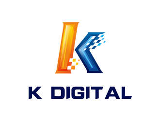 王仁宁的K digital人气数码专卖店logologo设计