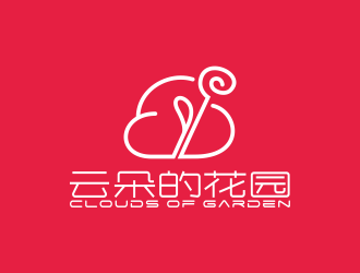 何嘉健的云朵的花园logo设计