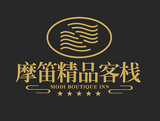 潘乐的摩笛精品客栈标志logo设计