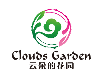 向正军的云朵的花园logo设计
