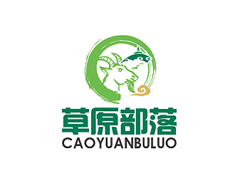 秦晓东的草原部落烧烤餐厅标志logo设计