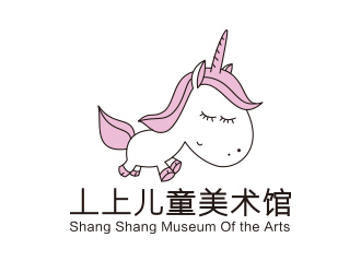 黄安悦的线条行动物品牌logo－丄上儿童美术馆logo设计