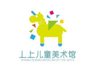 张俊的线条行动物品牌logo－丄上儿童美术馆logo设计