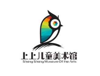 郭庆忠的线条行动物品牌logo－丄上儿童美术馆logo设计