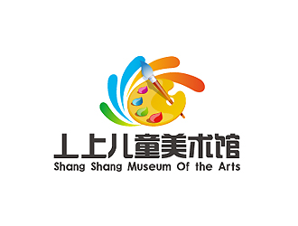 秦晓东的线条行动物品牌logo－丄上儿童美术馆logo设计