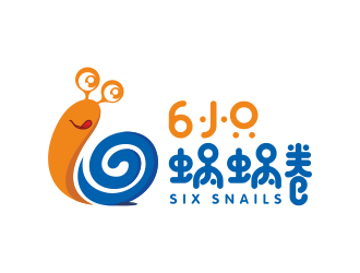 何嘉健的6小只蜗蜗卷餐饮商标设计logo设计