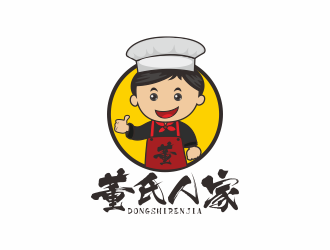 何嘉健的董氏人家卤制品食品商标logo设计