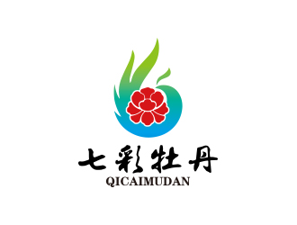 孙金泽的七彩牡丹芍药logo设计logo设计