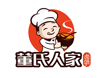 赵军的董氏人家卤制品食品商标logo设计