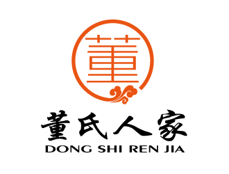 陆达活的董氏人家卤制品食品商标logo设计
