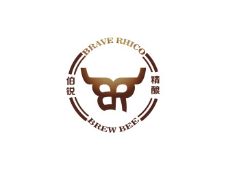 朱红娟的伯锐精酿(Brave Rhico)精酿啤酒商标设计logo设计