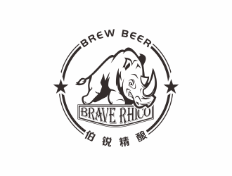 何嘉健的伯锐精酿(Brave Rhico)精酿啤酒商标设计logo设计