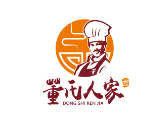 勇炎的董氏人家卤制品食品商标logo设计