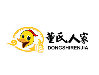 朱兵的董氏人家卤制品食品商标logo设计