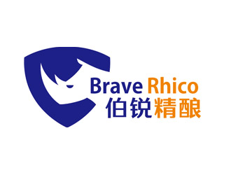 赵鹏的伯锐精酿(Brave Rhico)精酿啤酒商标设计logo设计