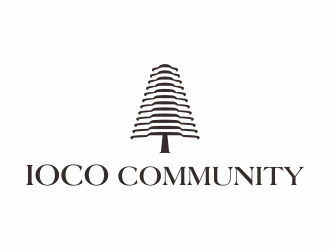 何嘉健的线条树元素房地产公司单色logologo设计