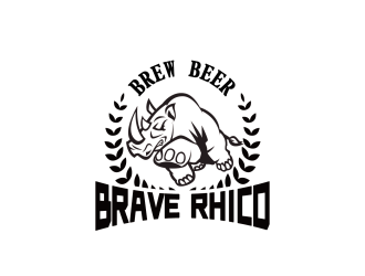 安冬的伯锐精酿(Brave Rhico)精酿啤酒商标设计logo设计