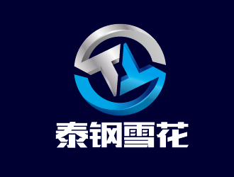 泰钢雪花logo设计