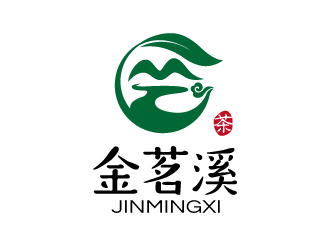 张俊的茶叶商标设计山水元素logo设计
