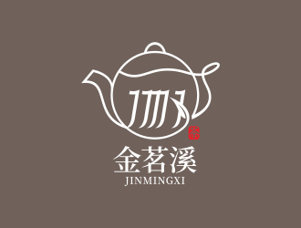 林思源的茶叶商标设计山水元素logo设计