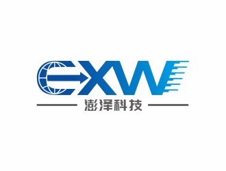 汤儒娟的EXW/澎泽科技国际物流公司标志logo设计